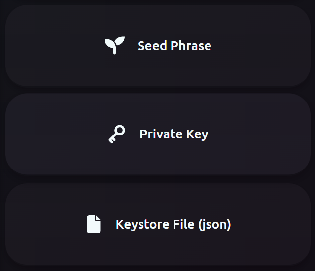 Accounts - Private Key