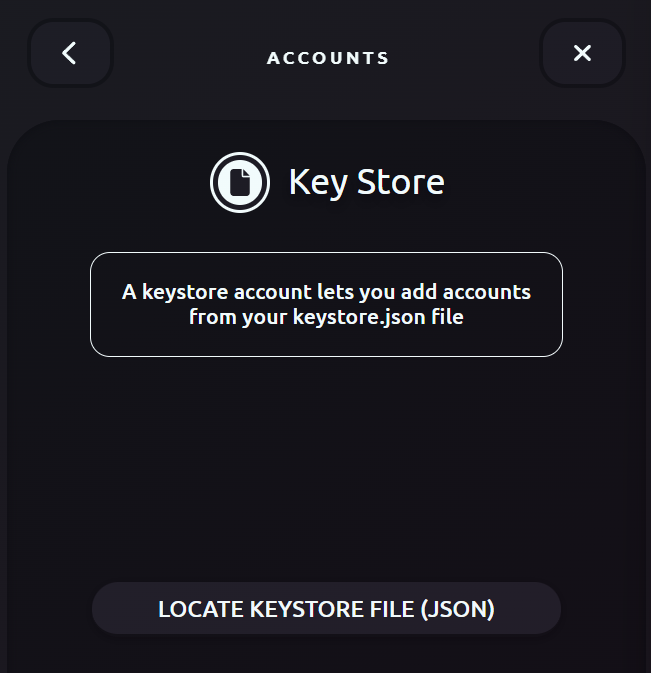 Keystore File Input