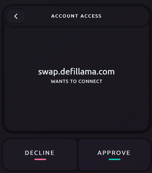 LlamaSwap Account Access